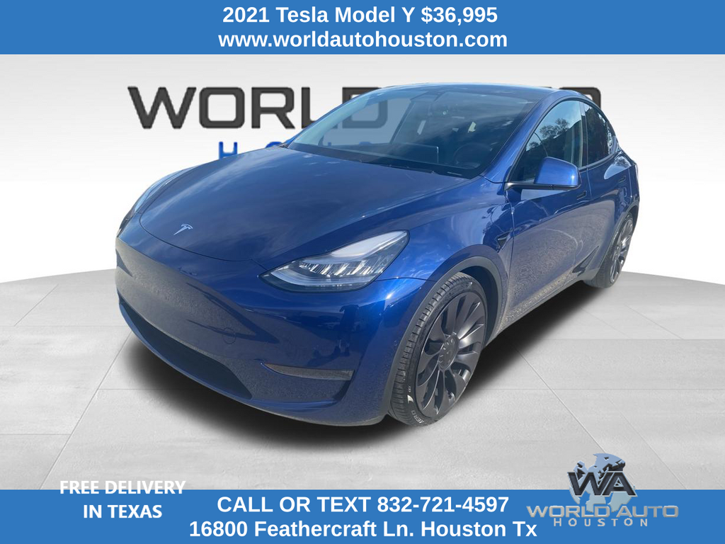 Used 2021 Tesla Model Y Performance with VIN 5YJYGDEF5MF073004 for sale in Pecos, TX