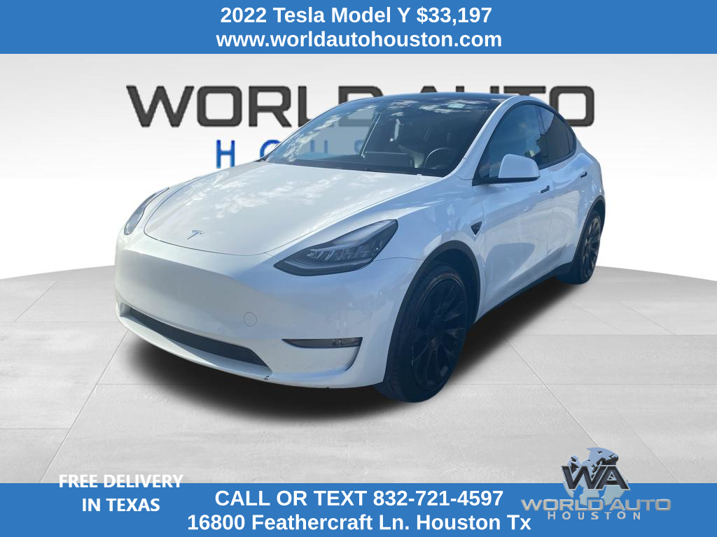 Used 2022 Tesla Model Y  with VIN 7SAYGDEE6NF385909 for sale in Pecos, TX